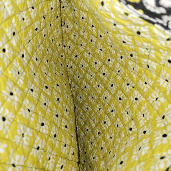 Retired Vera Bradley Baroque slim Tote Bag Black Gray Yellow - Picture 4 of 5